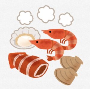 海鮮焼きのイラスト